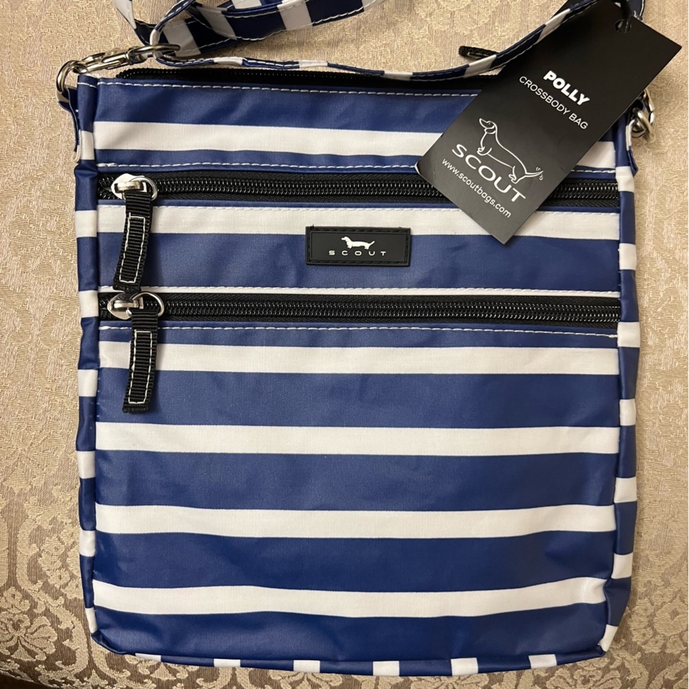 Scout Polly crossbody bag blue & white stripes new with tag - Picture 5 of 10